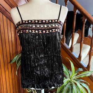 Vintage Flashback Couture Party Tank Black Sz M